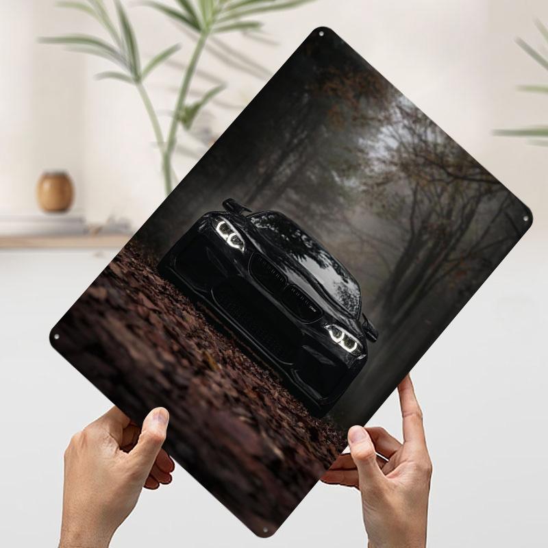 Sports Car Car Autumn Printed Poster Customized Wall Art Retro Vintage Metal Tin Signs for Room Decoration Bedroom Decorations