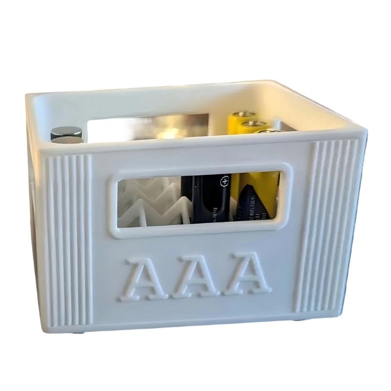 Battery Storage Box Beer Crate Type Battery Organiser With Stackable Design Stores 20 2A Or 30 3A Batteries Box