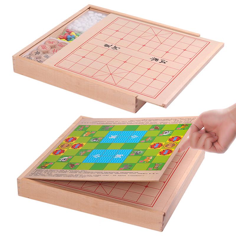 7-in-1 Wooden Board Game Collection