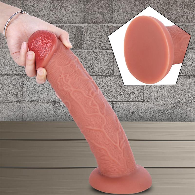 Women's Bedroom Real Feeling Liquid Silicone Simulation Dildo Egg-free Silicone Adult Products