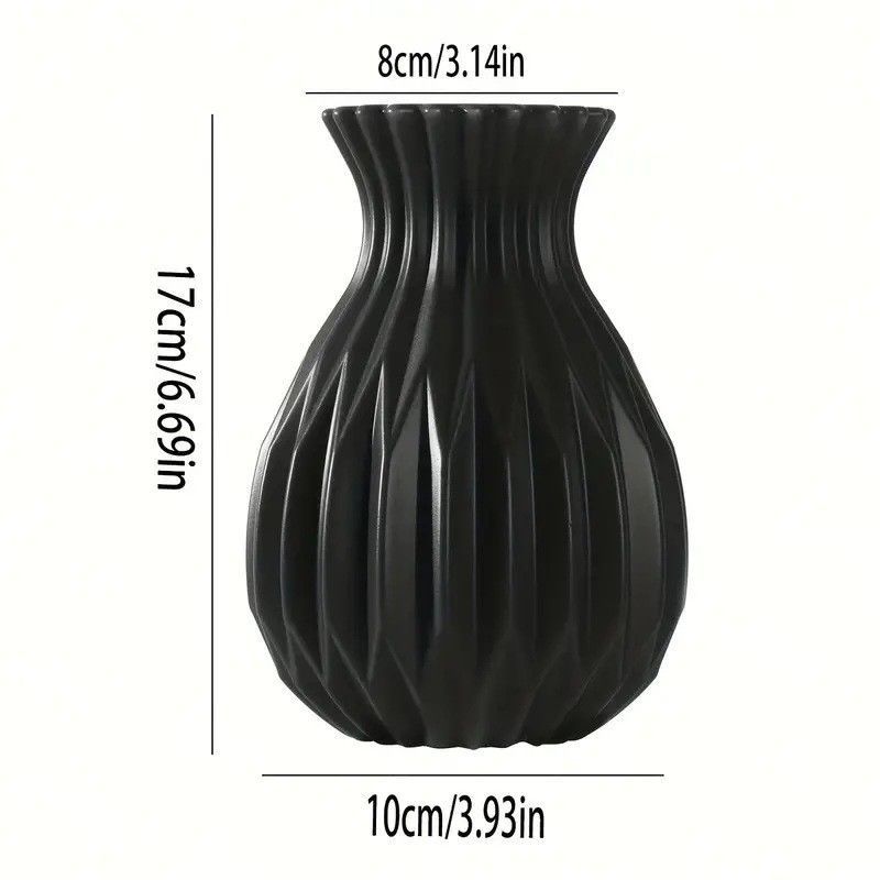 High Value Pineapple Plastic Vase Flower Arrangement Home Display Modern Light Luxury Simulation Plastic Vase