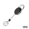 Easy-Pull Buckle Retractable Keychain With Scale Ruler Anti-Lost For Fishing Gear Multi-Function Tackle Accessory