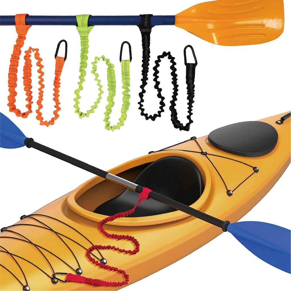 Fishing Pole Holder Elastic Kayak Paddle Leash Oars Boating Colid Secure Rod Rope Bungee