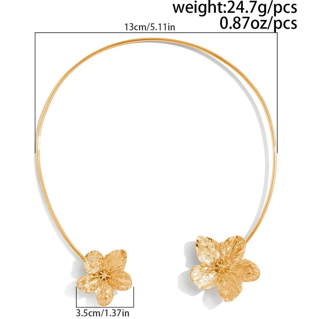 Bohemian Holiday Seestern-Legierungshalsband, kreative personalisierte stereoskopische Blumenhalskette, Nischendesign, Meeresreise mit Damenschmuck