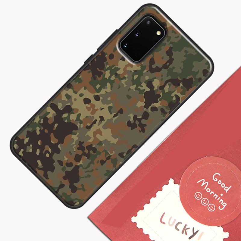 Flecktarn Camouflage Camo Case For Samsung Galaxy S22 S21 S23 Ultra Note 20 S8 S9 S10 Note 10 Plus S20 FE Back Cover