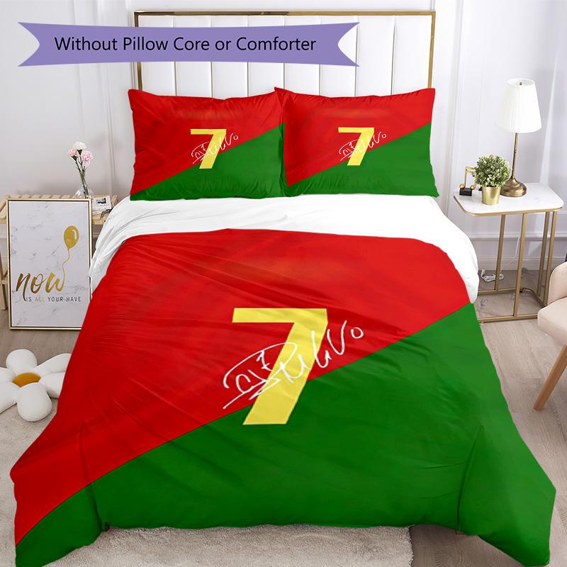 Cristiano Ronaldo1 Bettwäsche-Set Atmungsaktiver Bettbezug mit Kissenbezügen Dekoratives Bettwäsche für Schlafzimmer Heimdekoration Geburtstagsgeschenk