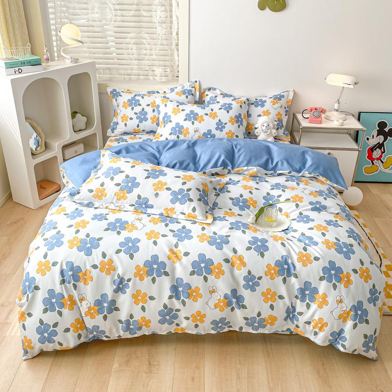 New Thickened and Ground Four-piece Set, Plant Yang Velvet Student Dormitory Three-piece Set, Bedding, Bed Sheet Quilt Cover