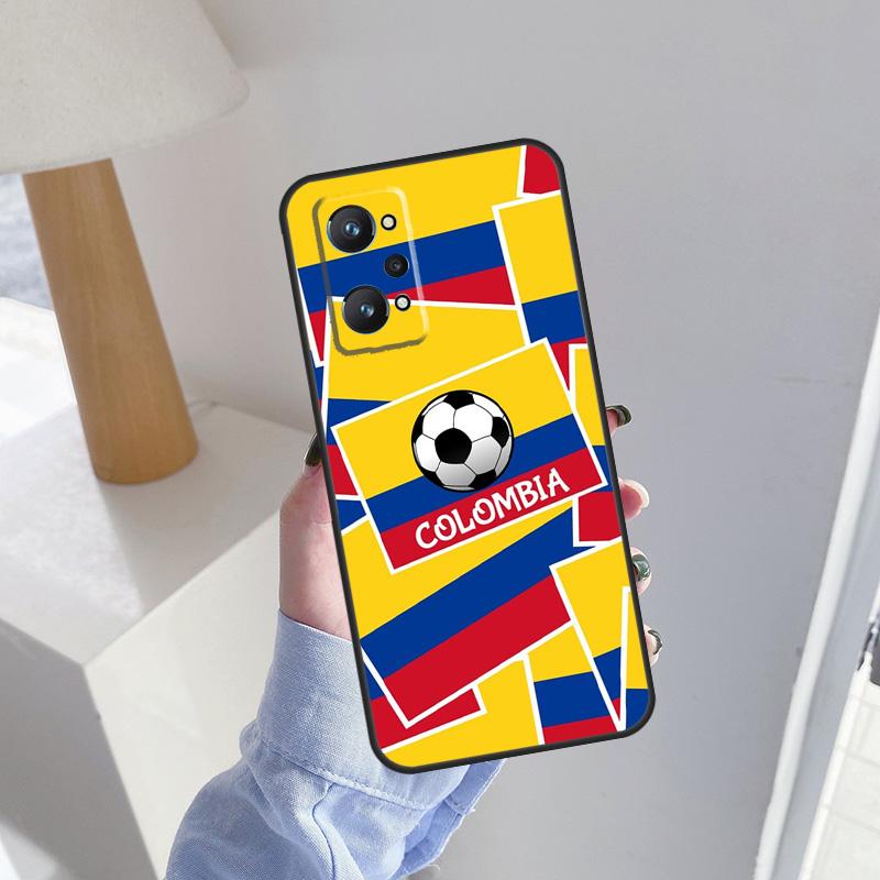 Colombia Flag Football Case For Realme 15 14 11 12 13 Pro Plus C65 C67 C71 C63 C61 C55 C51 C53 C35 C75 GT6 GT7 Pro