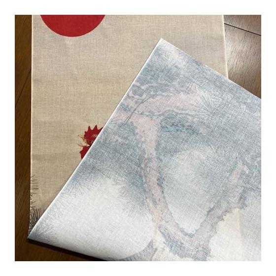 Ito Jakuchu "Rising Sun Rooster" Ukiyo-e Tenugui (Japanese Hand Towel) - Approx. 90x35cm, Made in Japan, 100% Cotton Tokka, Reactive Dye Nassen Print