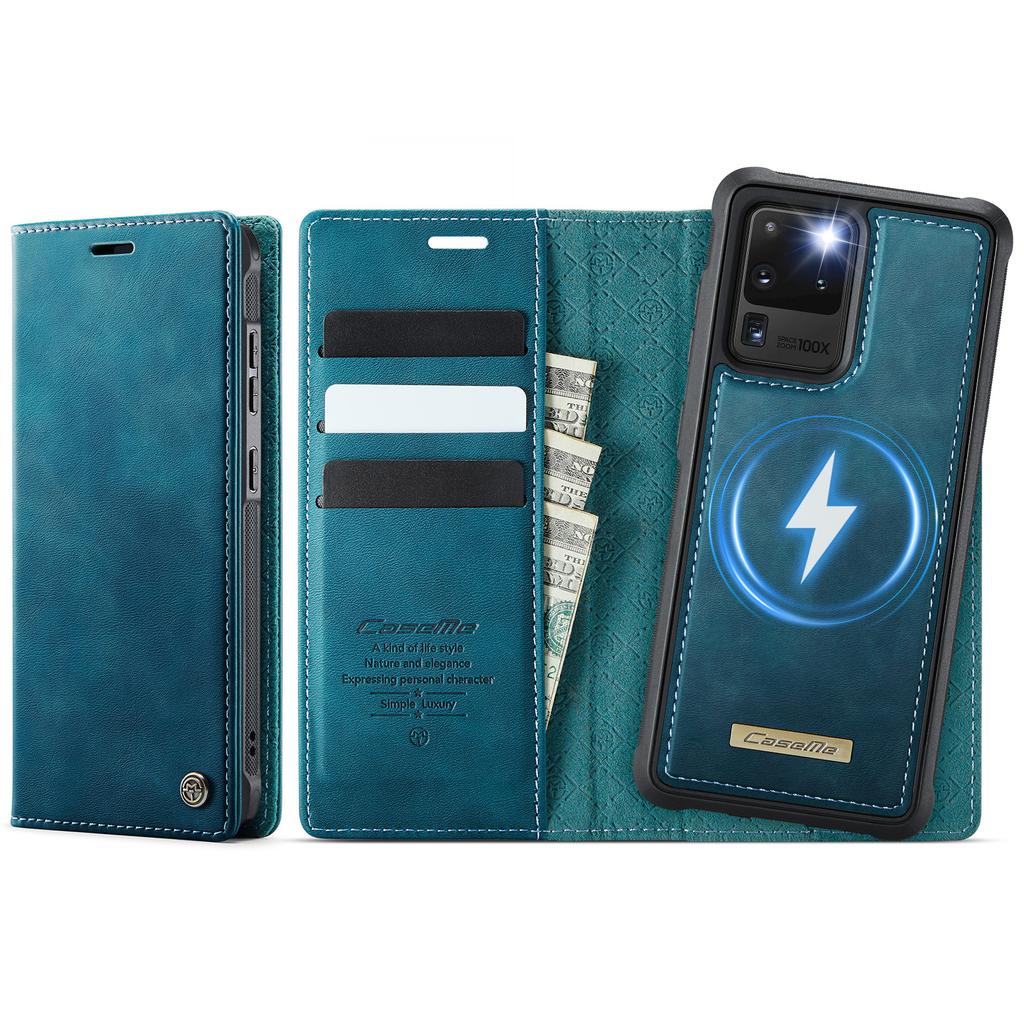 For Samsung Galaxy S20 Ultra Case CASEME C49 Compatible with MagSafe RFID Blocking Detachable Wallet Leather Phone Cover