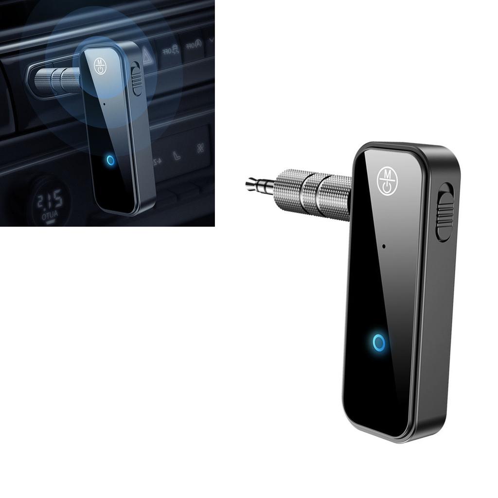 Car BT 5.0 Receiver 3.5mm Stable 100Mbps Transmission 11yd Distance BT AUX Adapter for Home Vehicle