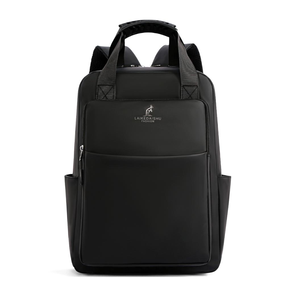Schoolbag business travel commute fashion versatile backpack solid color trend backpack men lightweight simple large capacity school bag