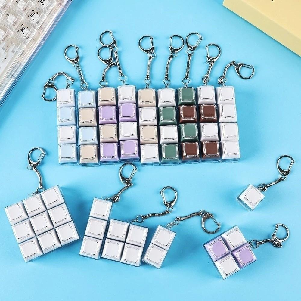 Bag Charms Keyboard Fidget Keychain Funny Pendant Fidget Clicker Toy Desktop Accessory