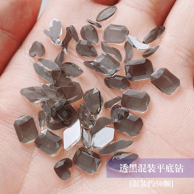 Nail Art Crystal Flat Bottom Diamond Sea Salt Bubble Nail Art Ab Diamond Jewelry Flat Bottom Mixed Diamond Nail Art Jewelry