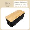 "Wood Grain Multi-Function Desktop Cable Organizer Box"
