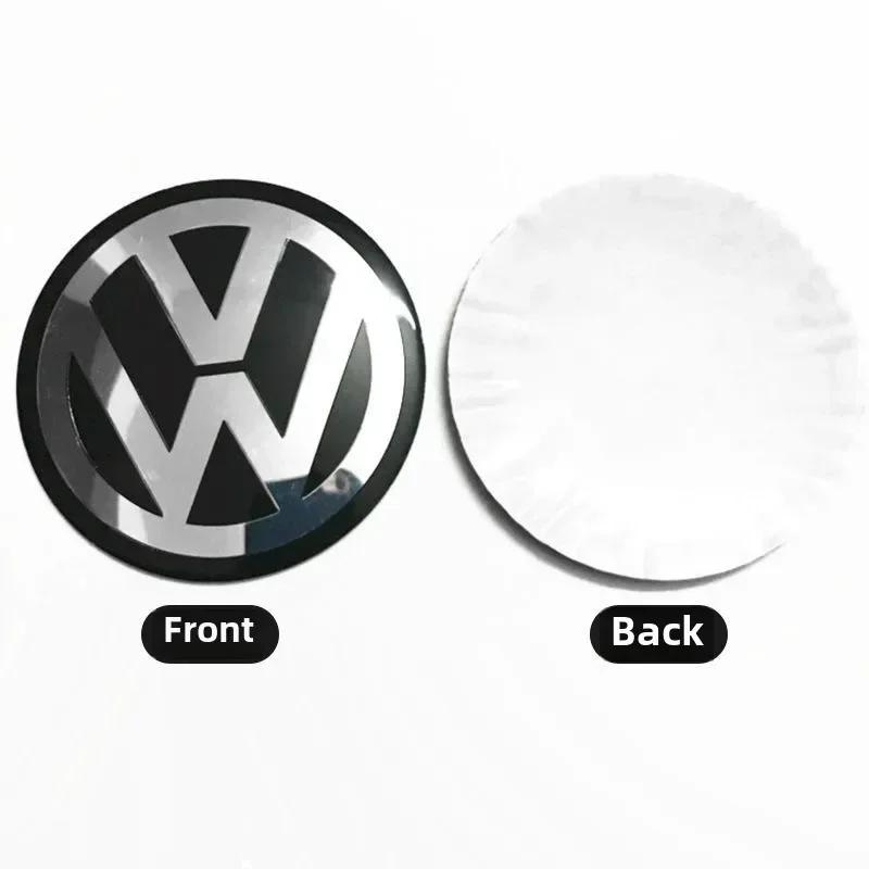 2025 Hot Volkswagen 4Pcs 45mm 56mm 60mm 65mm 70mm 75mm 90mm Car Wheel Center Logo Sticker Emblem Rim Caps Hub Cover Badge Decal