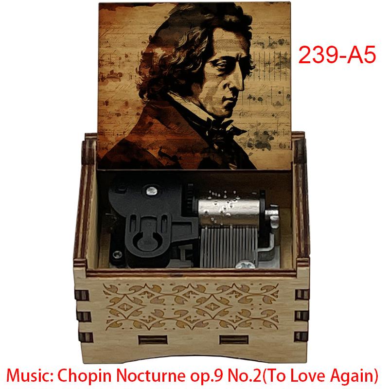 Vintage Chopin Nocturne Op. 9 No. 2 Music Box to Love Again Mechanical Movement Special Gift Valentine's Day & Birthday Gift