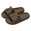 Cute Bear Women Home Slippers Thick Bottom Soft Beach Slides Fashion Comfortable Non-slip Slippers Cartoon Lightweight Men Bathroom Slippers