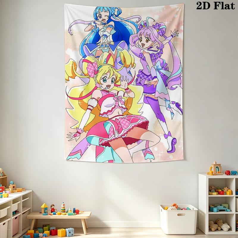 You and the Pretty Cure Idols Pattern Home Decor Tapestry, Wall Hanging, Decorative RV Wall Cloth.MGT0918478
