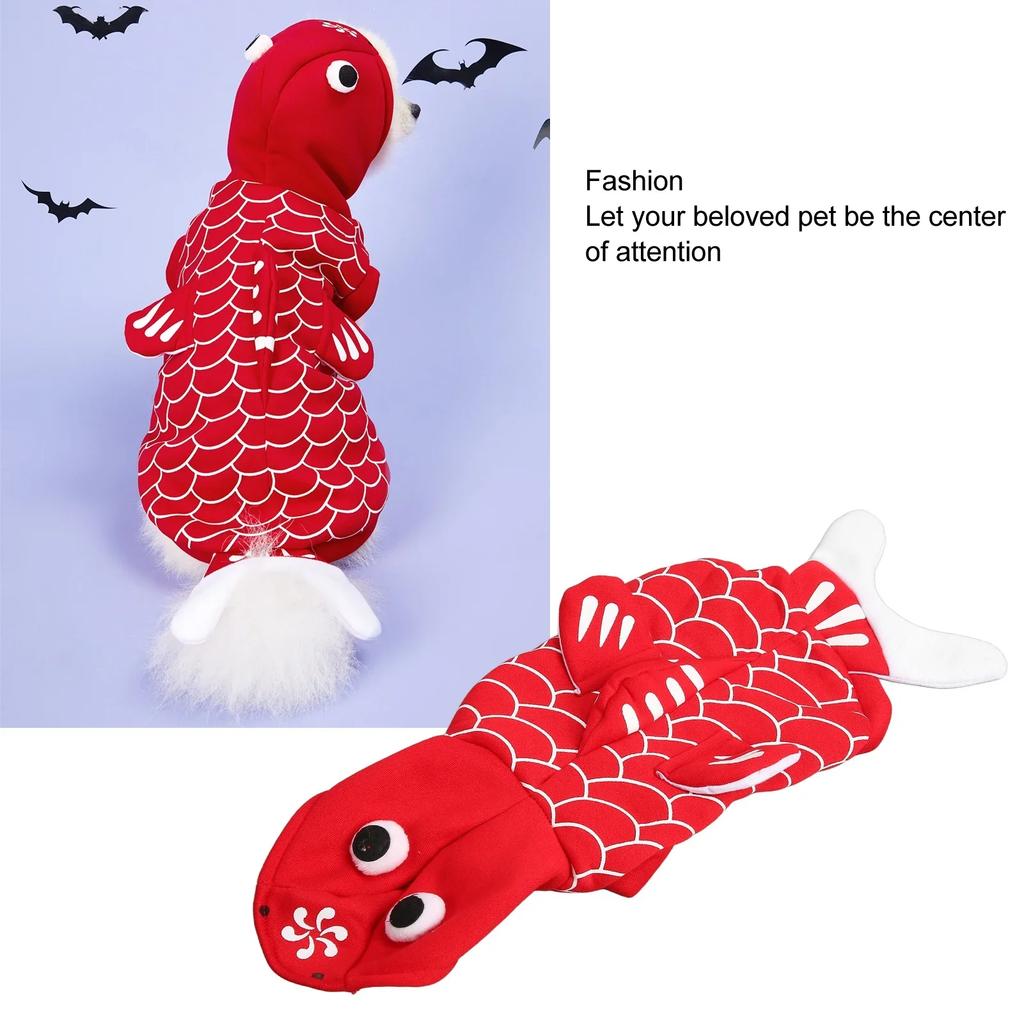 Hund Fischkostüm Interessante Halloween Hundekleidung Für Hunde Katzen Cosplay Goldfisch