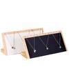 Bamboo Wood Jewelry Display Stand for Necklaces, Earrings, and Pendants