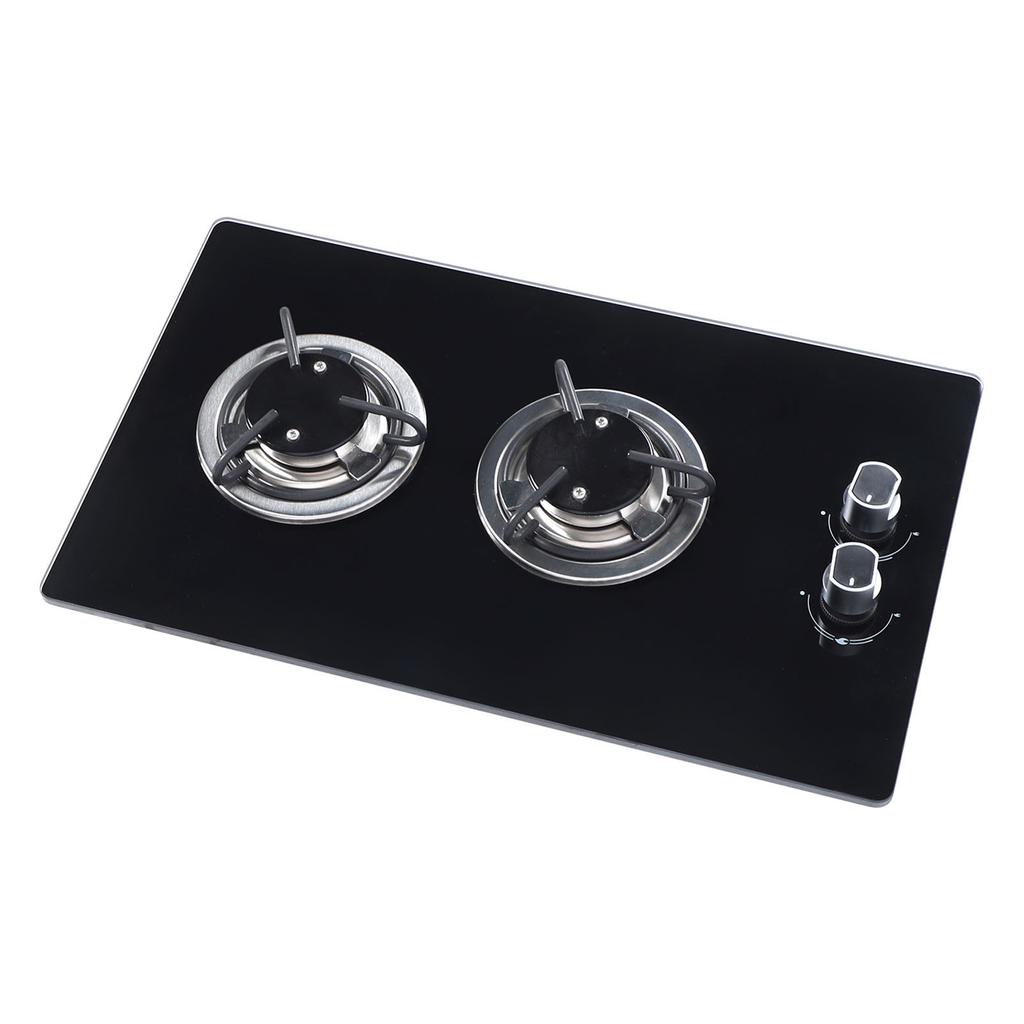 Marine Gas Stove 2 Burner LPG Gas Cook Top Stove Tempered Glass Double Hob 1.8kw for Boat Caravan RV Camper