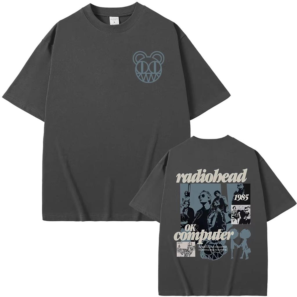 2026 Hot Sale Rock Band Radiohead Ok Computer Graphic Tshirts Unisex Unisex Hip Hop Oversized Tshirt Y2k Harajuku Punk Tshirt