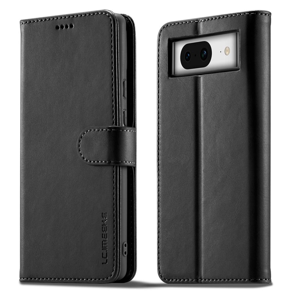LC.IMEEKE For Google Pixel 8a Case Calf Texture PU Leather Phone Wallet Cover