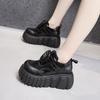 Fashion 8cm Winter High Platform Pumps for Women 2025 Fashion Mixed Colors Loafers Thick Bottom Wedges Heels Leather Woman Shoes