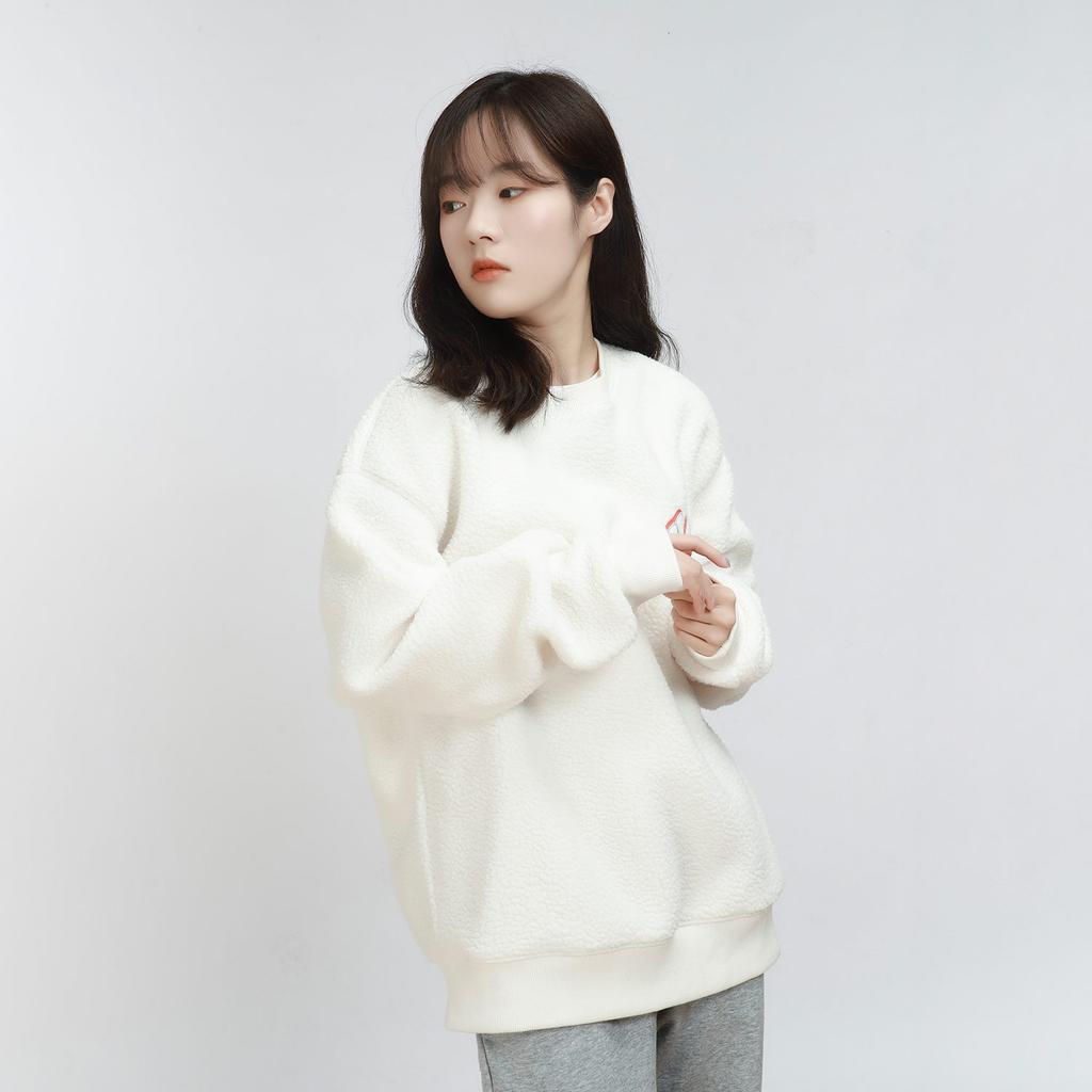MLB Sweatshirts Unisex Cream Crew Neck Thickened Regular 3AMTF5316-50CRS