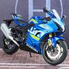 1:Suzuki GSX-1000R Motorradmodell im Maßstab 1:9, Spielzeugauto aus Metallguss, mit Rädern, Stoßdämpfung und Motor – ein tolles Geschenk für Kinder und Jungen.