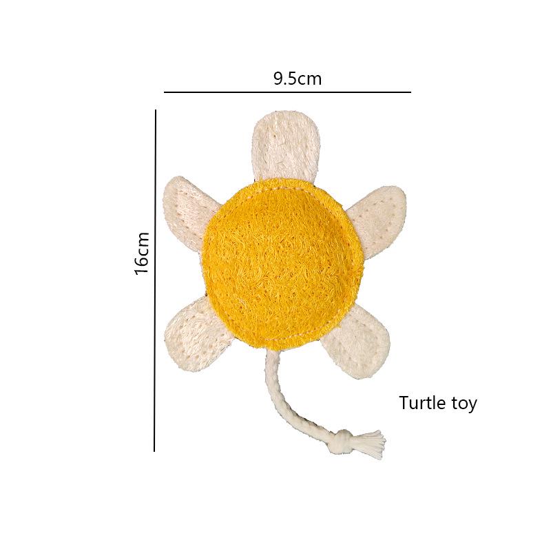 Durable Natural Loofah Chew Stick for Large Dogs - Teeth Cleaning & Anti-Tear Pet Toy