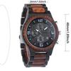 Men's Fashionable Large Dial Wooden Quartz Watch