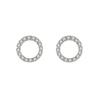 Rose Rhinestone Letter Stud Earrings: High-Quality Copper, Solid Color, New Chinese Style