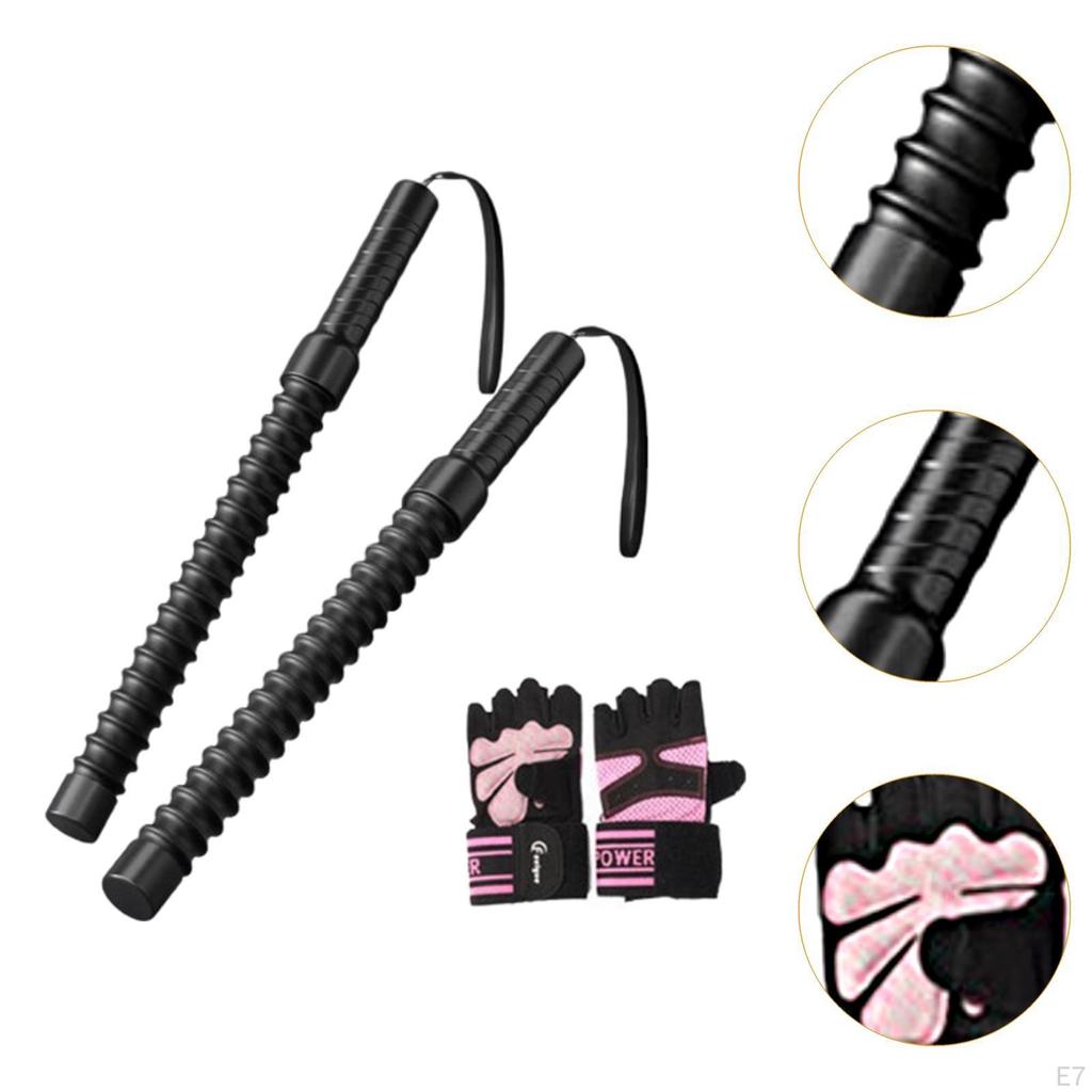 2 Bucăți Coardă de Luptă Fără Coardă Antrenament Bastoane de Fitness pentru Bărbați Femei Antrenament de Forță