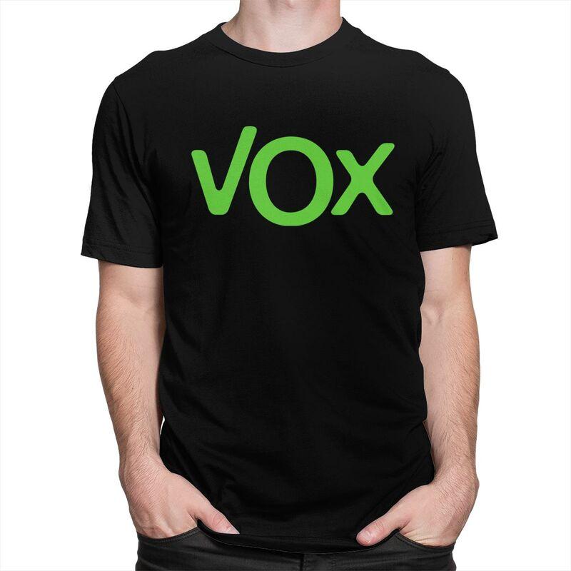 Custom Espana Vox Logo T Shirt for Men 100 Cotton  Tee Short Sleeves Spain Political Party Spanish Tshirts Clothing Gift
