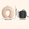 Slow Rebound U-shaped Pillow Portable Comfortable Airplane Nap Pad Stripes Design Solid Color Travel Neck Cushion Car Travel