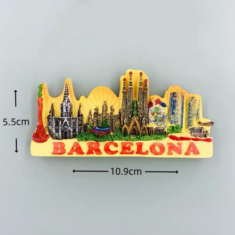 3D Resin Spain Fridge Magnet - Barcelona Seville Donostia Jaen Spanish Travel Souvenir Refrigerator Magnet Home Decor Gift