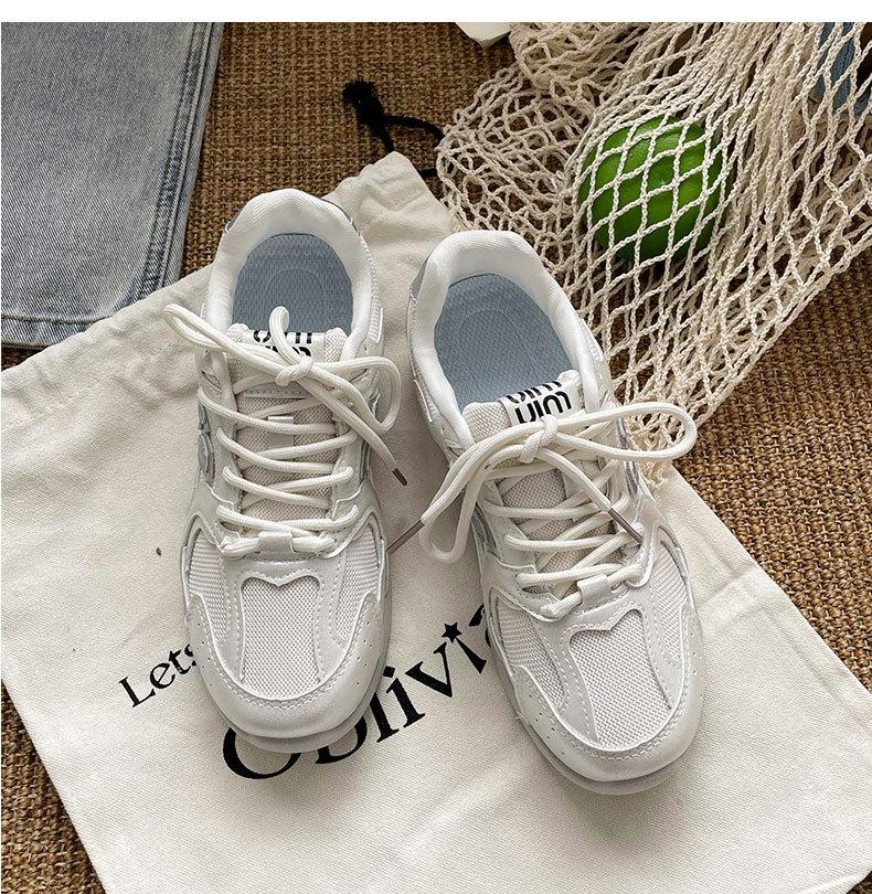 Fashion versatile silver retro flat-bottomed German training shoes women's 2025 new summer lightweight and breathable Forrest Gump sports shoes