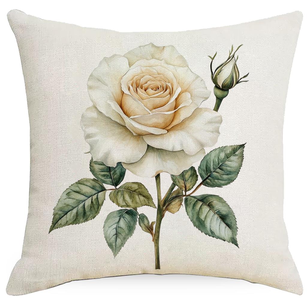 Retro Farmhouse Pillowcase Floral Animal Home Sofa Cushion Pillowcase