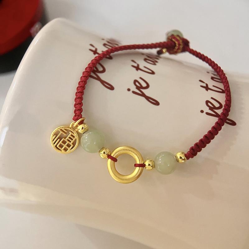 

Shajin Ancient Method Jinfu Brand Hand Rope Girls Осень и зима плетеный браслет с безопасной пряжкой регулируемые ювелирные изделия