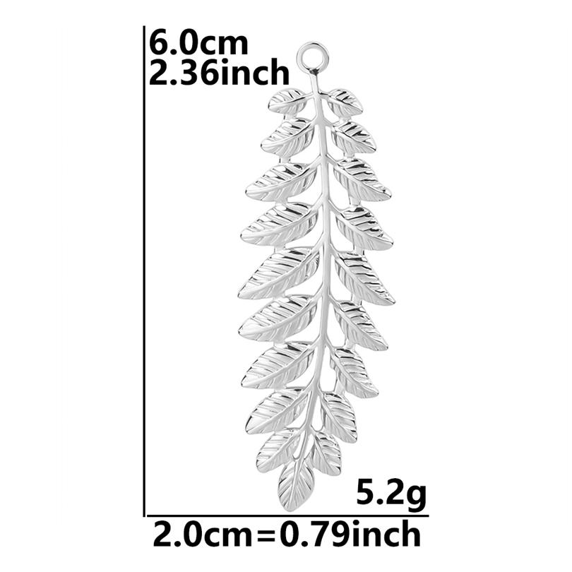 

High Quality Big Plant Leaf Bulk Charms For Jewelry Making Supplies DIY Stainless Steel Charm Breloques Pour Fabrication Bijoux