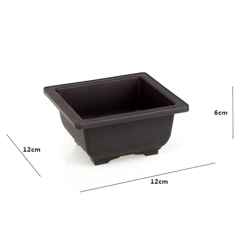 Flower Pot Plastic Balcony Square Pots Flower Bonsai Bowl Nursery Basin Plastic Planter Imitation Rectangle Plant Pots Decor