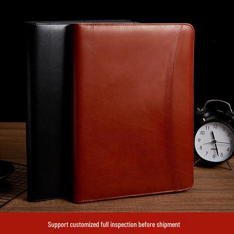 Customizable A4 Zipper Ring Binder Folder for Business and Office Use