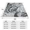 Animal Print Flannel Throw Blanket Black And White Zebra Leopard Snake Pattern Warm Blanket For Living Room Sofa Bed Decor