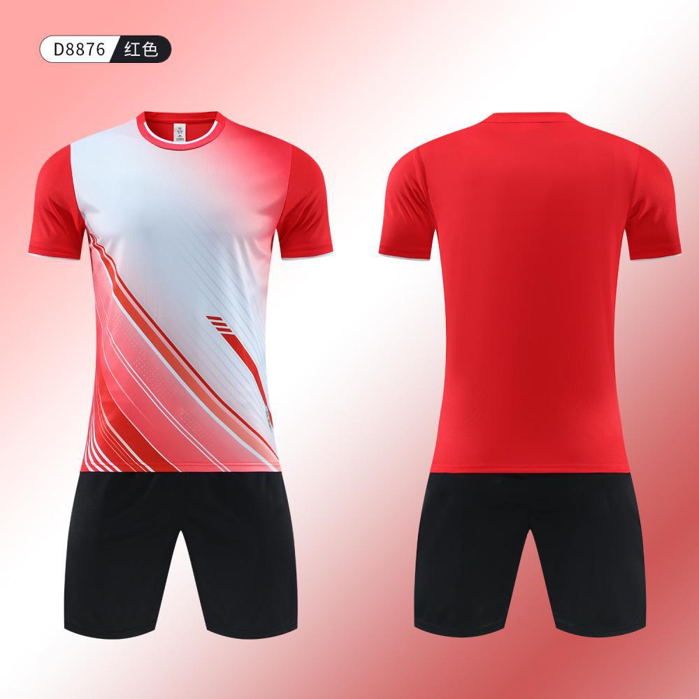 New football jersey set, slick plate competition training team uniform, adult and children's uniform, thin breathable football jersey