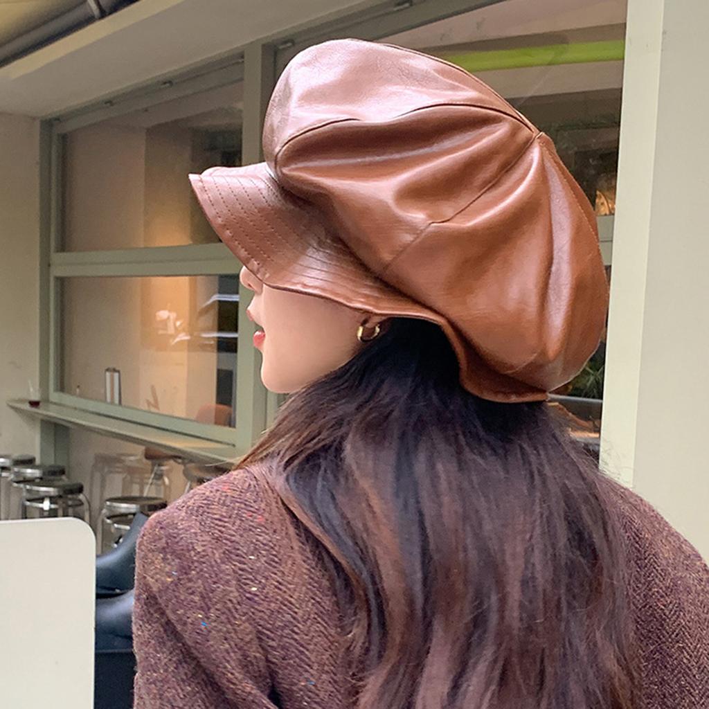 Women Cloud Beret Hat Korean Style Wrinkle Design Irregular Brim Spring Autumn Casual Fashion Headwear
