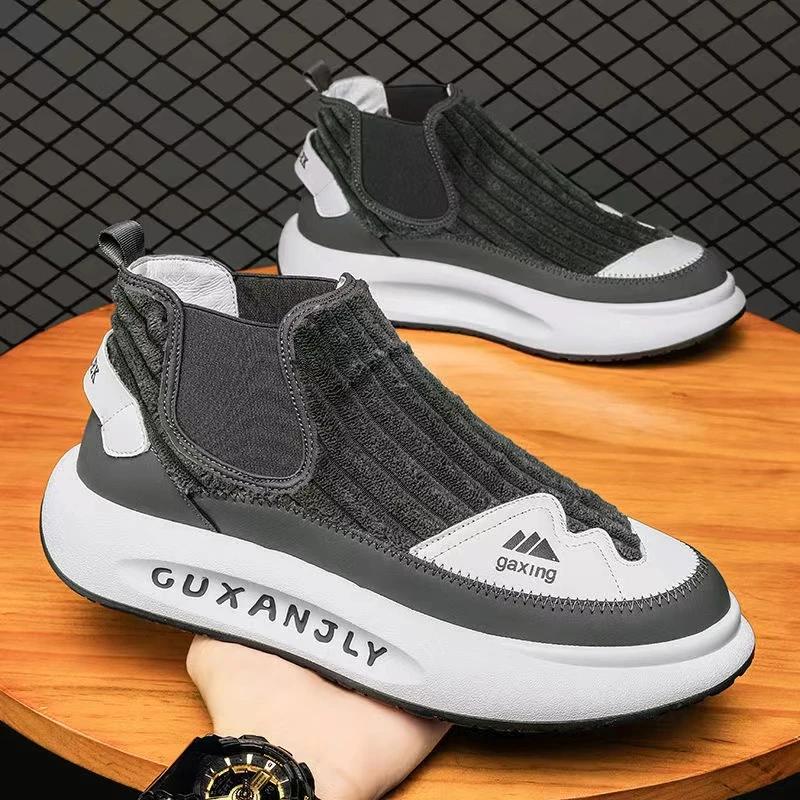 Mode Herrenstiefel Mode Plateau Stiefeletten Outdoor Leichte Sneaker für Herren Rutschfeste Designerstiefel 2024 Frühling Winter Herrenschuhe