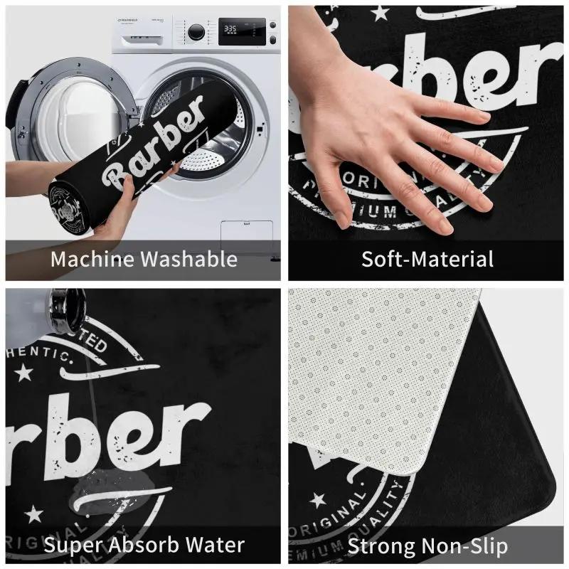 Retro Best Barber Distressed Logo Front Floor Door Entrance Mat Indoor Hairdresser Hairstylist Kitchen Bath Doormat Carpet Rug