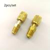 2pcs/set R410a Refrigeration Charging Adapter 5/16 SAE F Quick Couplers To 1/4 SAE M Flare 5/16 SAE M To 1/4 SAE For Air Conditioner